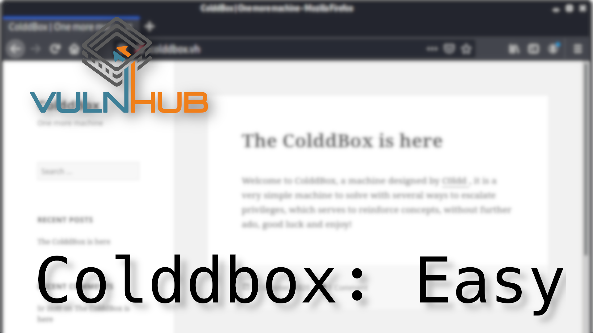 Hacking Homework: VulnHub/Colddbox-Easy